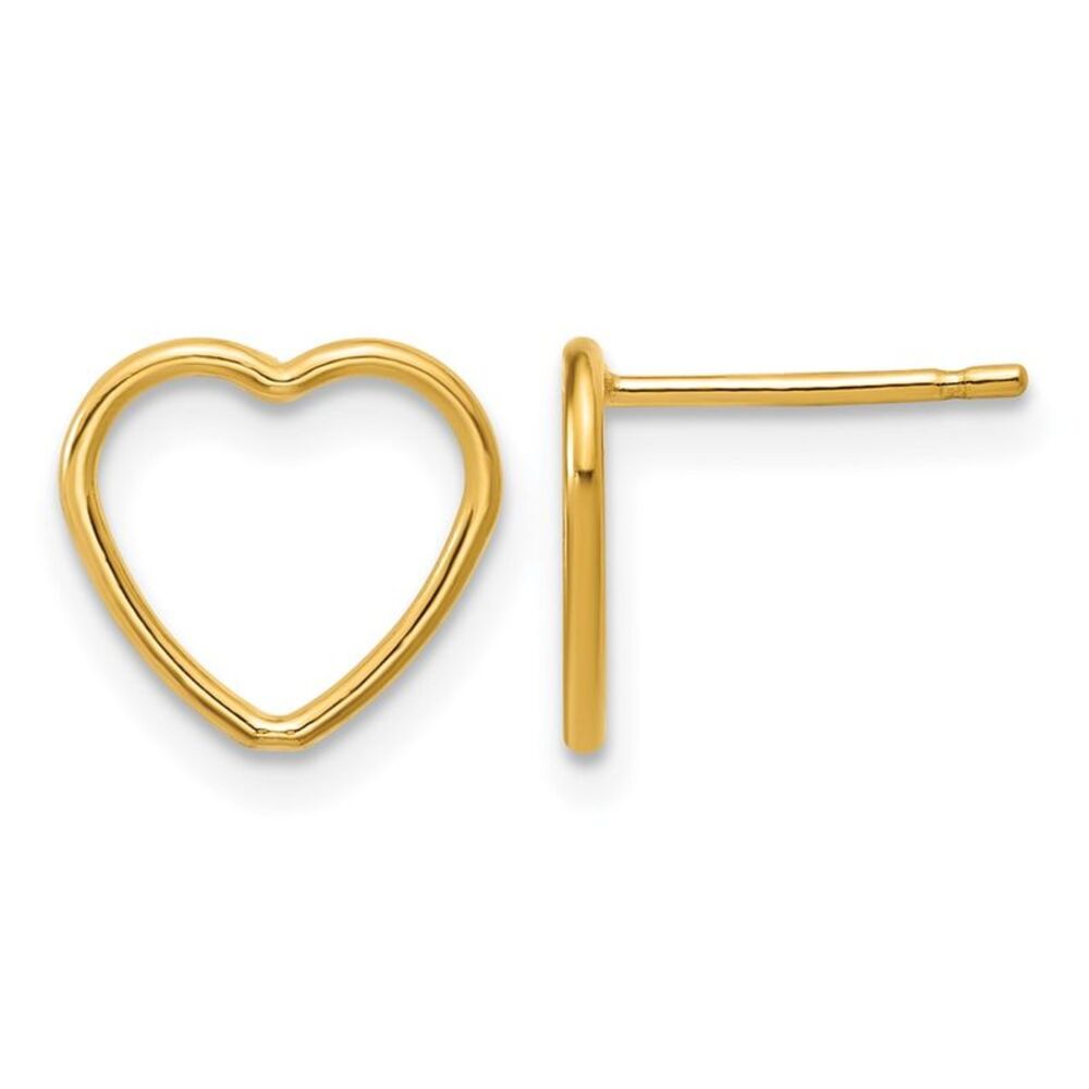 1/20 14K Gold Filled Polished Open Heart Post Earrings, 1 x 10mm